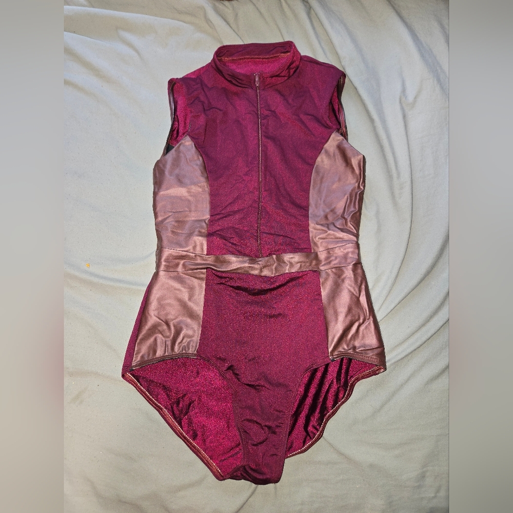 Kids Burgundy Dance Leotard